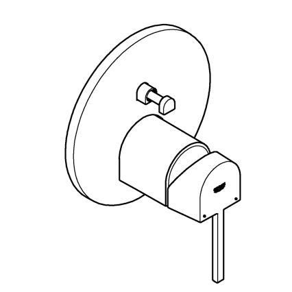 GROHE 24060003 - Miscelatore PLUS in cromo lucido