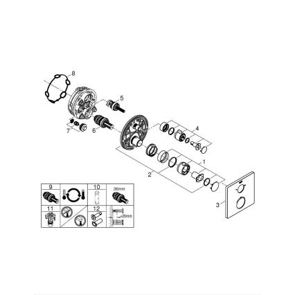 GROHE 24079000 - Miscelatore termostatico per doccia GROHTHERM, cromato lucido