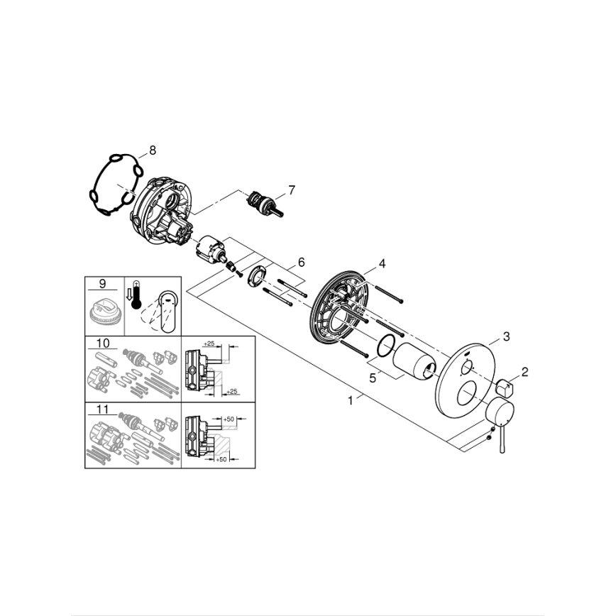 GROHE 24092001 - Miscelatore ESSENCE cromo lucido