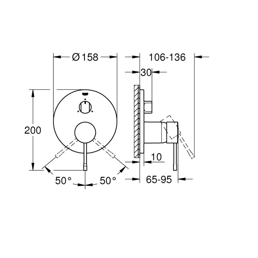 GROHE 24092001 - Miscelatore ESSENCE cromo lucido
