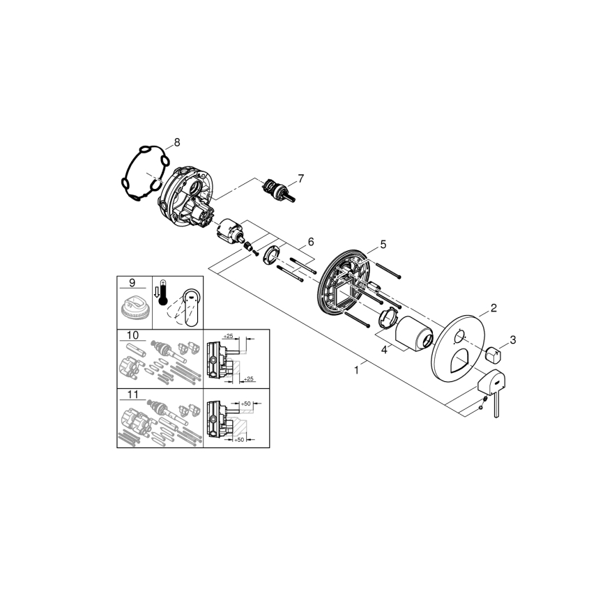 GROHE 24093003 - Miscelatore PLUS cromato lucido