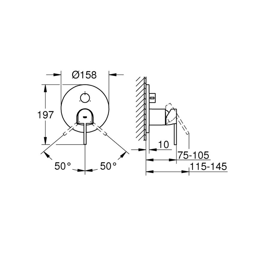 GROHE 24093003 - Rubinetto PLUS, cromato lucido