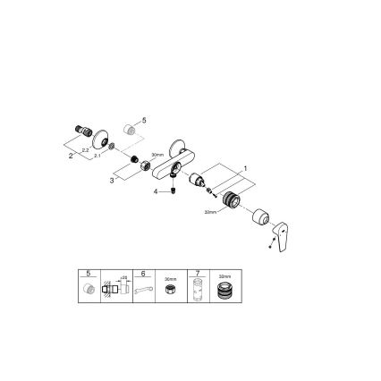 GROHE 24197001 - START EDGE DN 15 Miscelatore doccia, cromo lucido