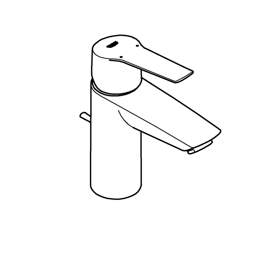 GROHE 242092432 - Miscelatore per lavabo QUICKFIX START 165 mm nero