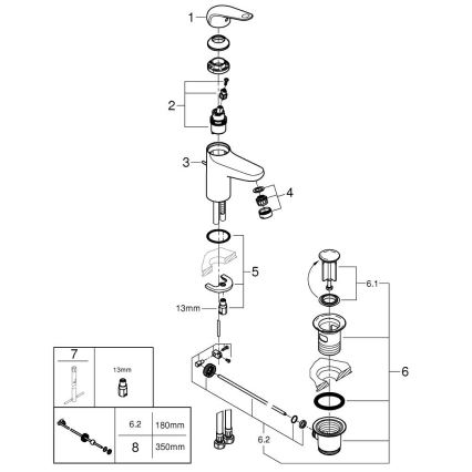 GROHE 24316001 - Miscelatore lavabo SWIFT DN 15, cromo lucido