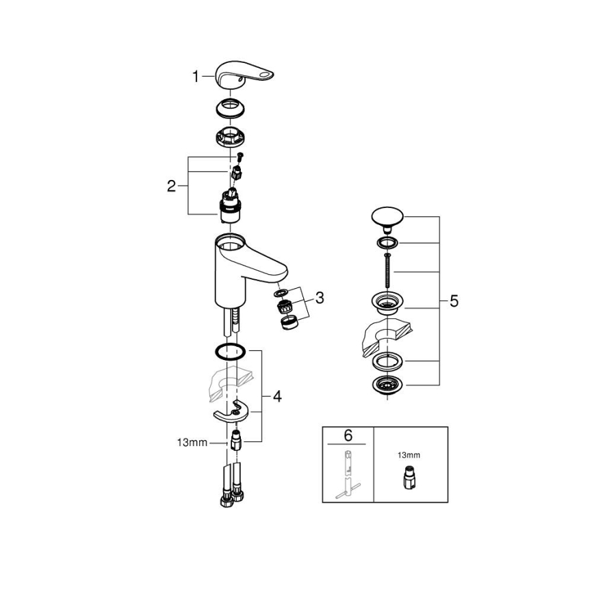 GROHE 24323001 - Miscelatore lavabo SWIFT DN 15, cromo lucido