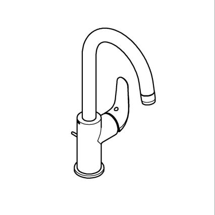 GROHE 24330001 - Miscelatore lavabo EUROSMART, misura L, cromo lucido