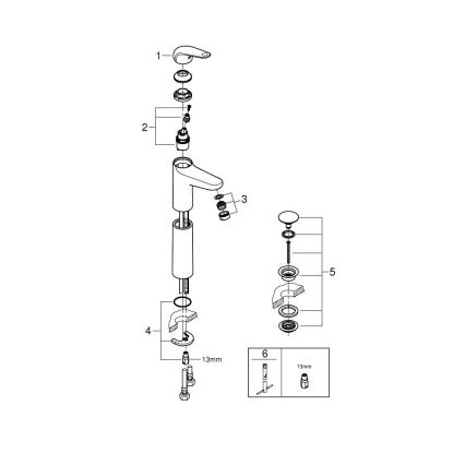 GROHE 24331001 - Miscelatore lavabo SWIFT 319 mm, cromo lucido