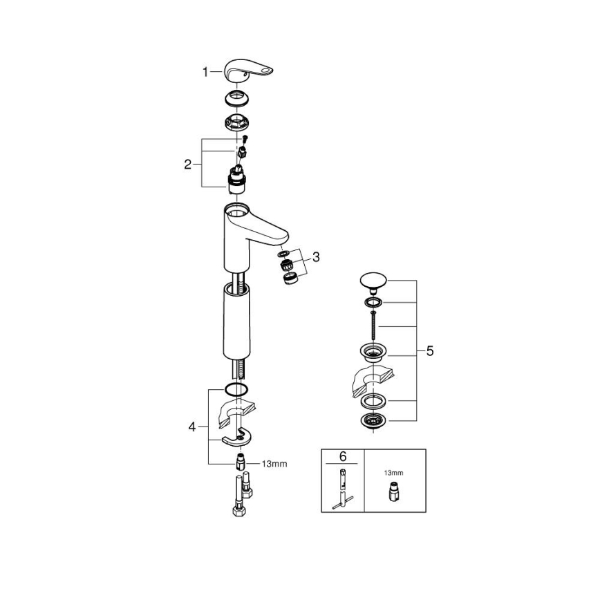 GROHE 24331001 - Miscelatore lavabo SWIFT 319 mm, cromo lucido