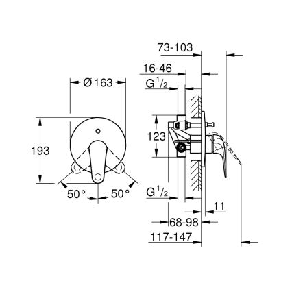 GROHE 24336001 - Miscelatore per vasca SWIFT DN 15, cromo lucido