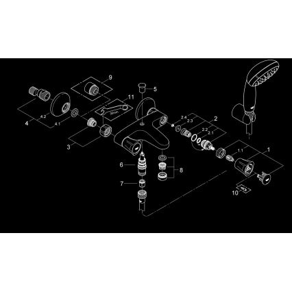 GROHE 2546010A - Miscelatore vasca COSTA L DN 15, cromo lucido