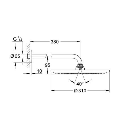 GROHE 26066GN0 - RAINSHOWER COSMOPOLITAN 310 380 mm Soffione doccia, Oro