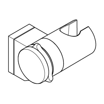 GROHE 261832431 - VITALIO UNIVERSAL Supporto doccia a parete, nero