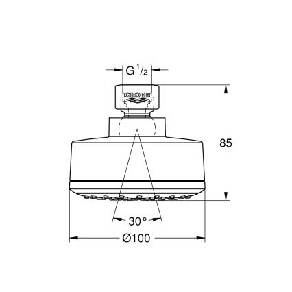 GROHE 26366001 - RAINSHOWER 210 mm soffione doccia, cromo lucido