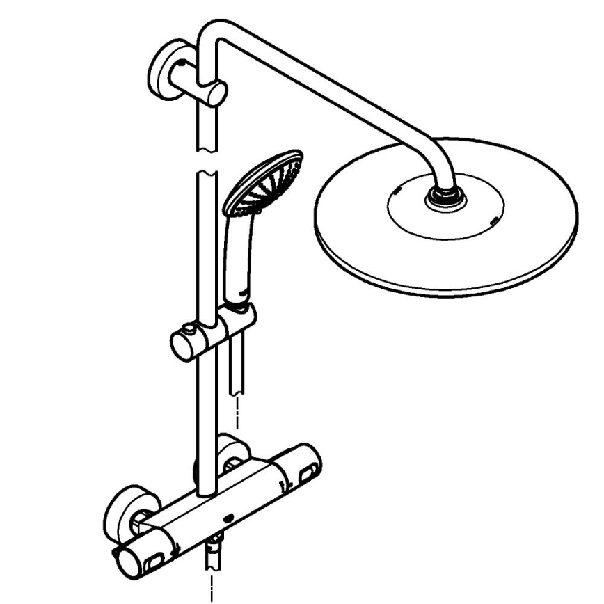 GROHE 26400001 - Sistema doccia VITALIO JOY SYSTEM 310 450 mm cromo lucido