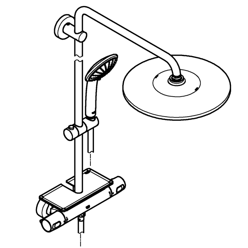 GROHE 26401001 - Sistema doccia VITALIO JOY SYSTEM 310 cromo lucido