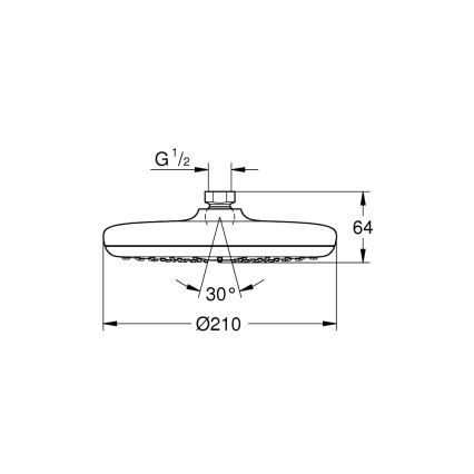 GROHE 26410000 - Soffione doccia TEMPESTA 210 mm cromo lucido