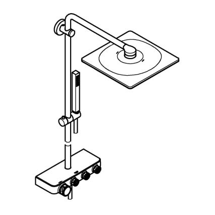 GROHE 26508000 - Sistema doccia EUPHORIA SMARTCONTROL 310 CUBE, cromo lucido