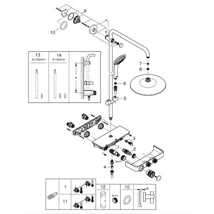 GROHE 26509000 - Sistema doccia EUPHORIA SMARTCONTROL 260 mm cromo lucido