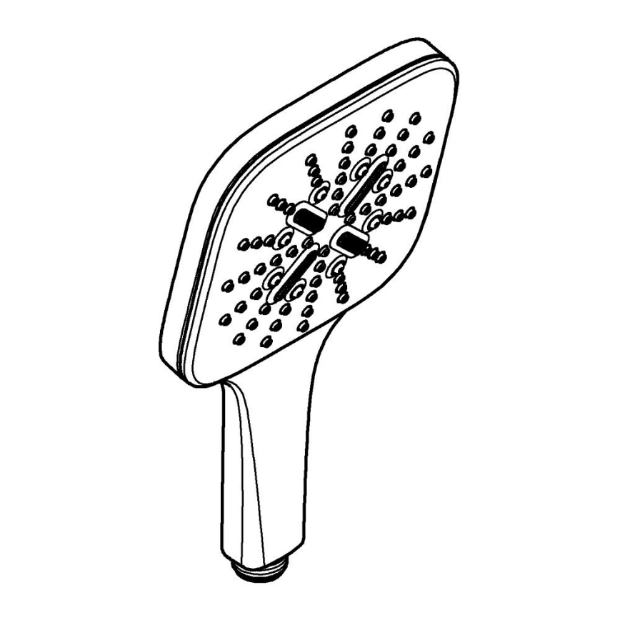 GROHE 26550000 - RAINSHOWER SMARTACTIVE 130 CUBE Doccia a mano, cromata lucida