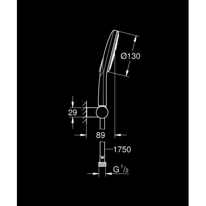 GROHE 26580000 - Set doccetta a mano RAINSHOWER SMARTACTIVE 130 1500 mm cromo