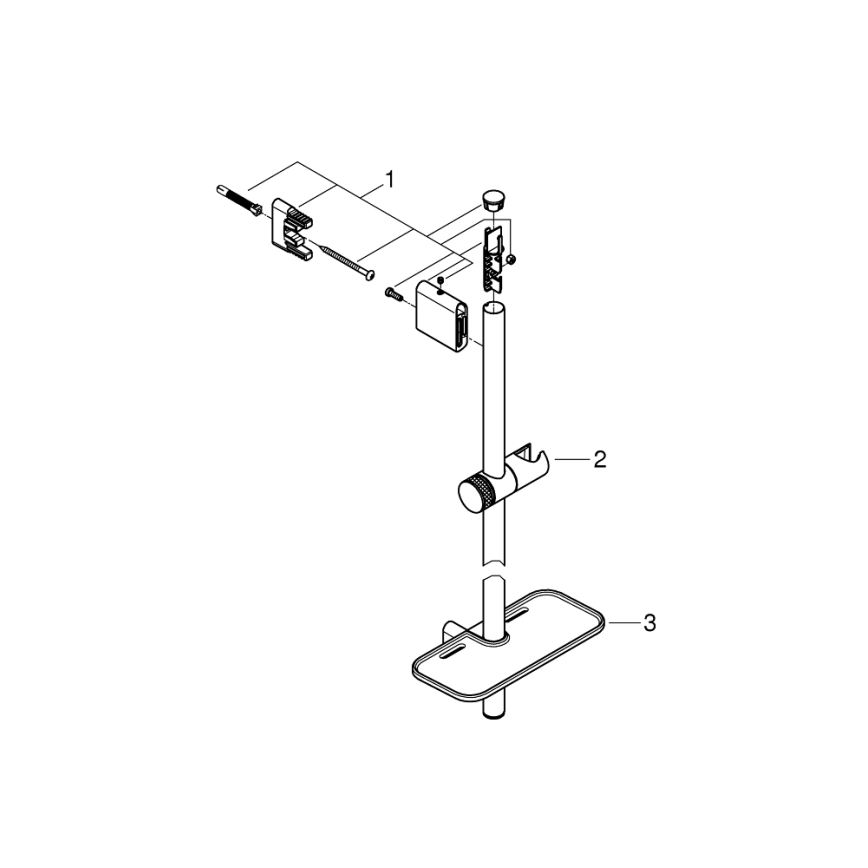 GROHE 26603DC0 - Asta doccia RAINSHOWER SMARTACTIVE 900 mm cromo opaco