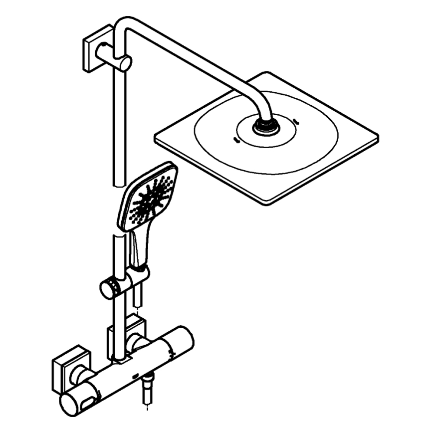 GROHE 26649000 - Sistema doccia RAINSHOWER SMARTACTIVE 310 × 310 mm finitura cromata