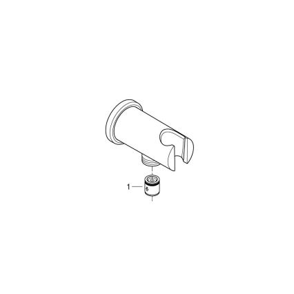 GROHE 26658000 - Attacco a parete con supporto doccia integrato Ø 48 mm cromato