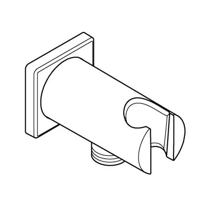 GROHE 26659000 - Attacco a parete con supporto per doccia RAINSHOWER 48 × 48 mm cromato