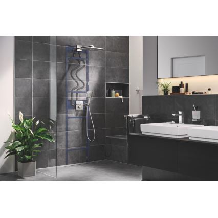 GROHE 26659000 - Attacco a parete con supporto per doccia RAINSHOWER 48 × 48 mm cromato