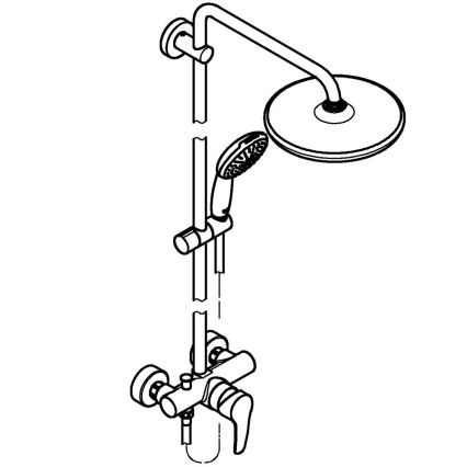 GROHE 26679001 - Sistema doccia VITALIO START 250 390 mm cromo lucido