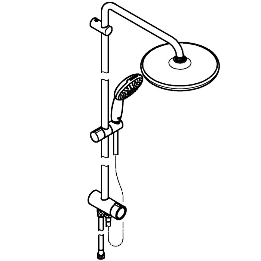 GROHE 26680001 - Sistema doccia VITALIO START SYSTEM 250 390 mm metallo, cromato