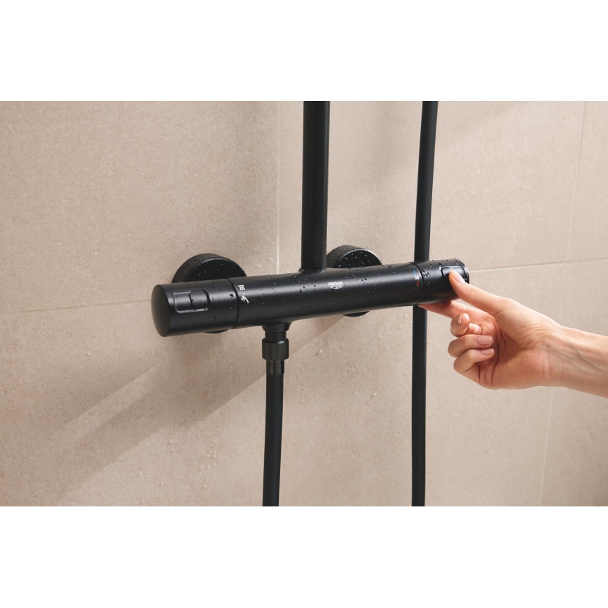GROHE 266962431 - Sistema doccia VITALIO COMFORT 250, 250 × 250 mm, nero