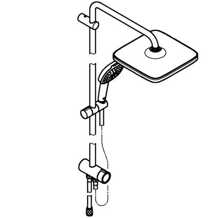 GROHE 266982431 - Sistema doccia VITALIO COMFORT 250 390 mm nero