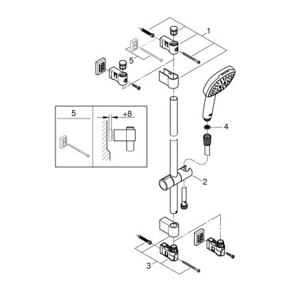 GROHE 26932001 - Set doccia VITALIO COMFORT 110 900 mm cromo lucido