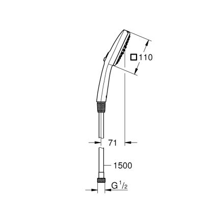 GROHE 26973001 - Doccetta VITALIO COMFORT 110 110 mm cromo lucido