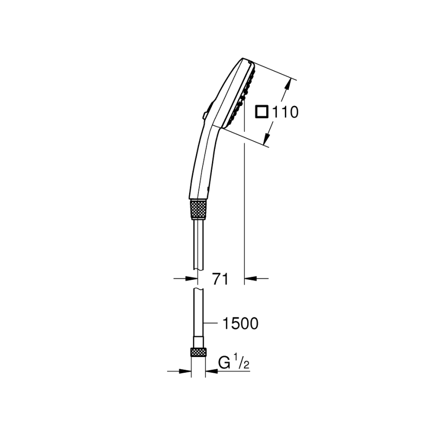 GROHE 26973001 - Doccetta VITALIO COMFORT 110 110 mm cromo lucido