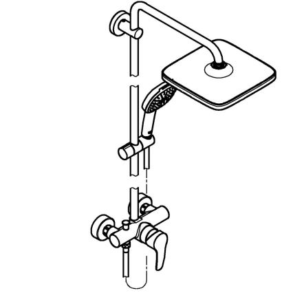 GROHE 26985001 - Sistema doccia VITALIO COMFORT 250 250 × 250 mm cromo lucido