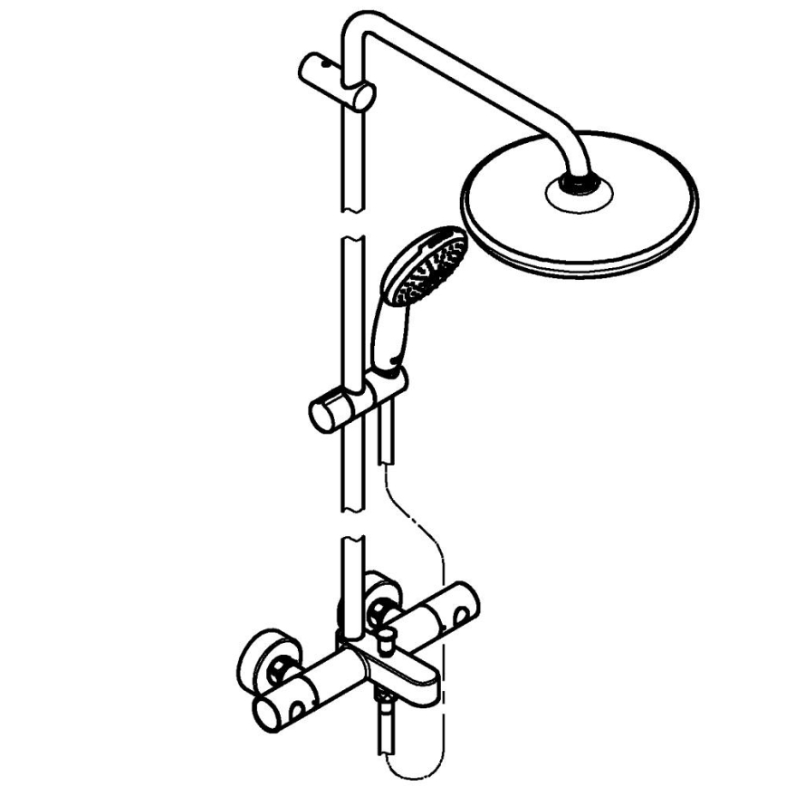 GROHE 26988001 - Sistema doccia VITALIO START SYSTEM 390 mm cromo lucido
