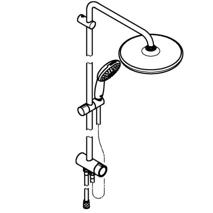 GROHE 26989001 - Sistema doccia VITALIO START SYSTEM 250 390 mm cromo lucido