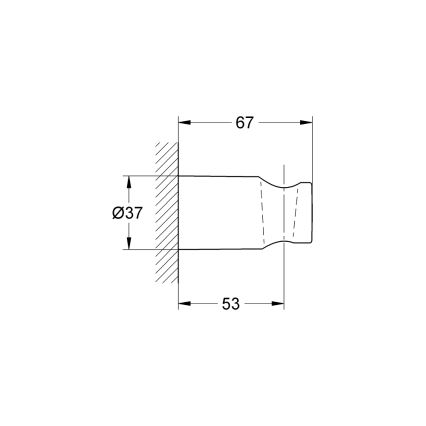 GROHE 27056000 - Supporto doccia a parete RAINSHOWER, cromato lucido
