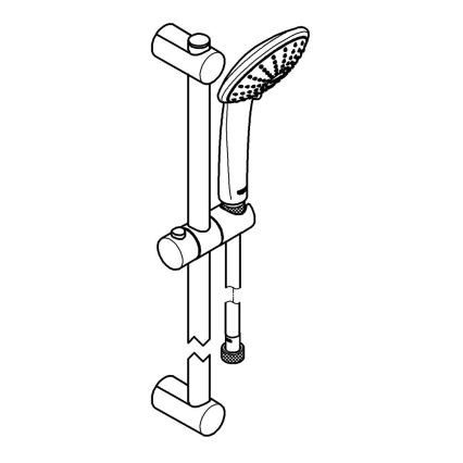 GROHE 27326000 - Set doccia VITALIO JOY 600 mm cromo lucido