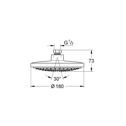 GROHE 27492000 - Soffione doccia EUPHORIA COSMOPOLITAN O 180 mm cromo lucido
