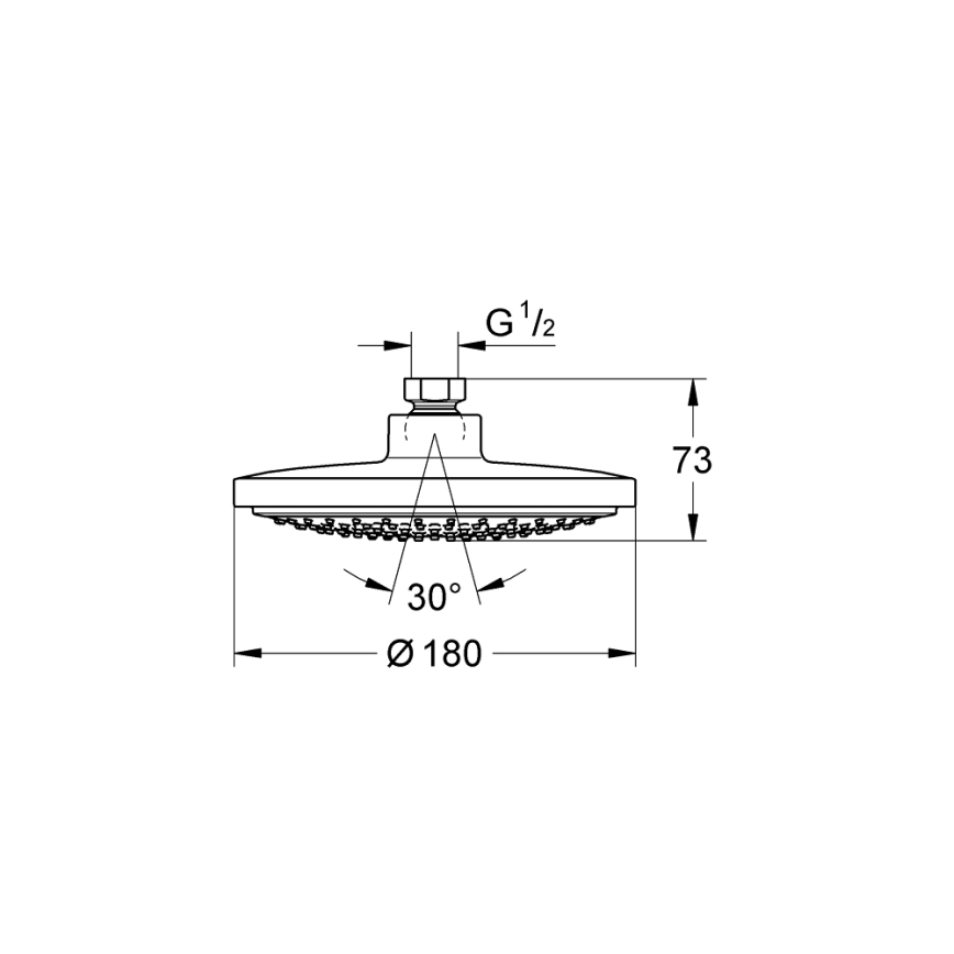 GROHE 27492000 - Soffione doccia EUPHORIA COSMOPOLITAN O 180 mm cromo lucido