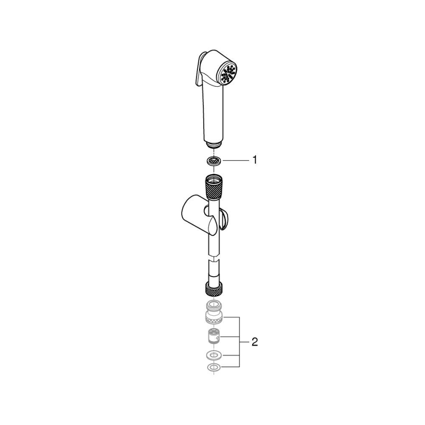 GROHE 27513GL1 - Doccetta per bidet a mano TEMPESTA-F 1250 mm oro