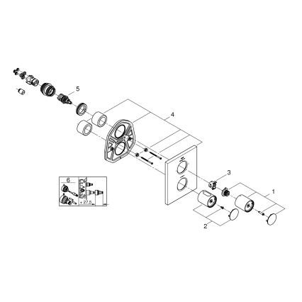 GROHE 27618000 - Copertura termostatica GROHTHERM F cromo lucido