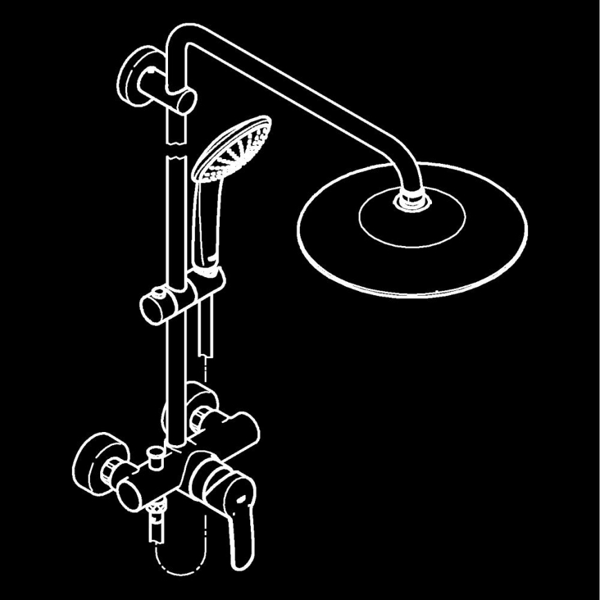 GROHE 27684001 - Sistema doccia VITALIO JOY 260 450 mm cromo lucido