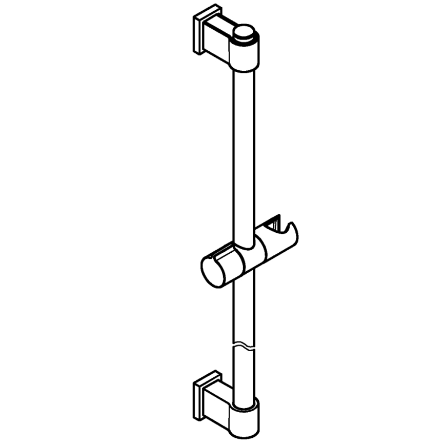 GROHE 277242431 - Barra doccia VITALIO UNIVERSAL 600 mm nera