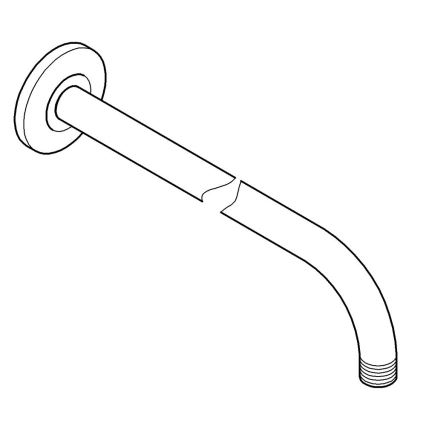 GROHE 27851000 - Braccio doccia TEMPESTA 400 mm, cromo lucido