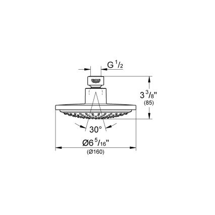 GROHE 28233000 - Soffione doccia EUPHORIA COSMOPOLITAN 160 cromo lucido